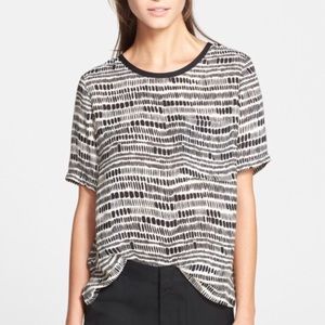 Vince silk dot tee size small